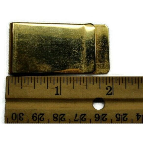 Money Clip Monogramed "JE" Gold Plated Credit Card Cash ID Holder - Picture 8 of 8
